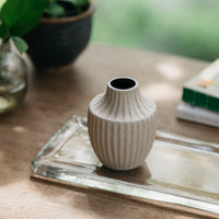 Vase Urne Blanc Sable